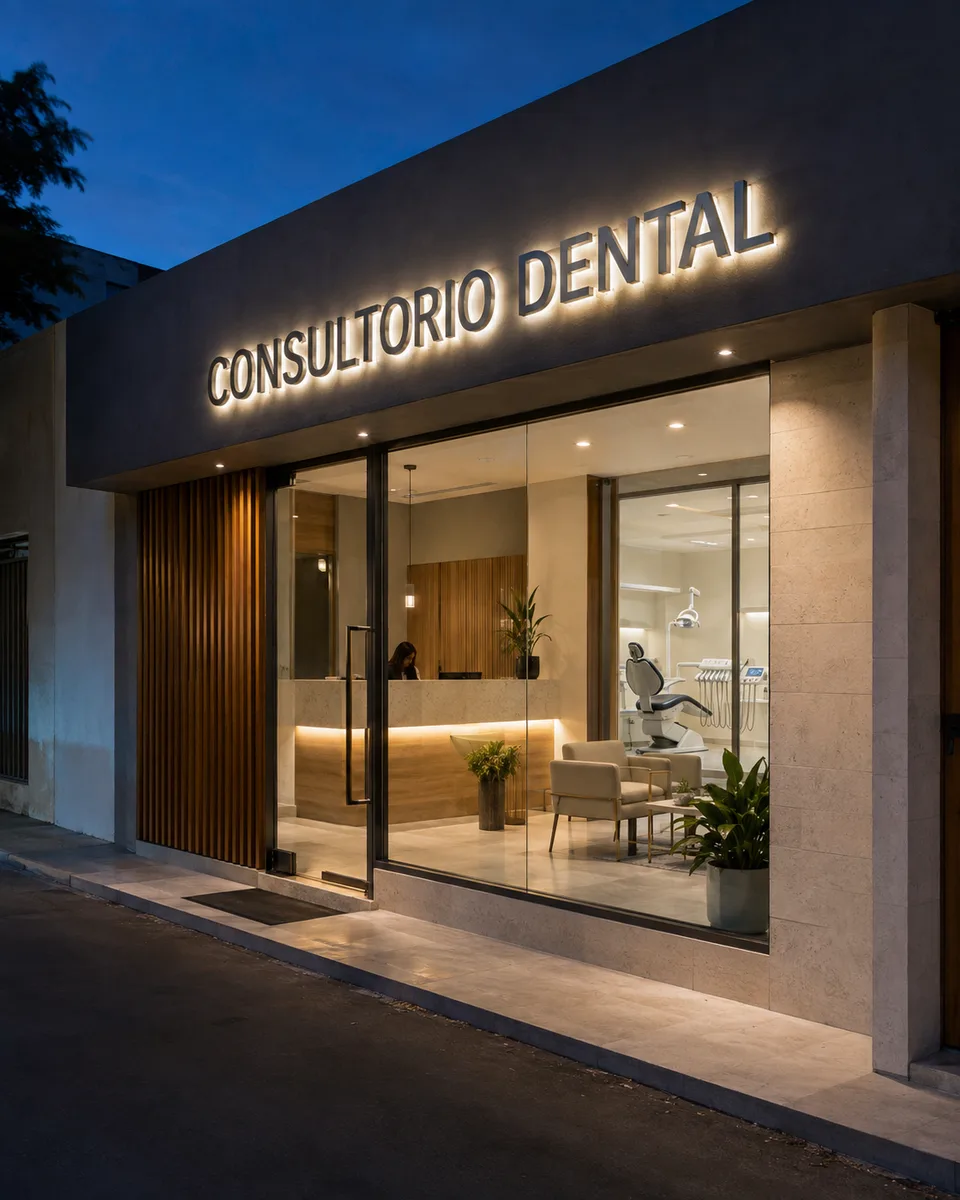 Fachada ilustrativa de un consultorio dental